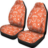 Diamond Orange Print Pattern Universal Fit Car Seat Covers-grizzshop