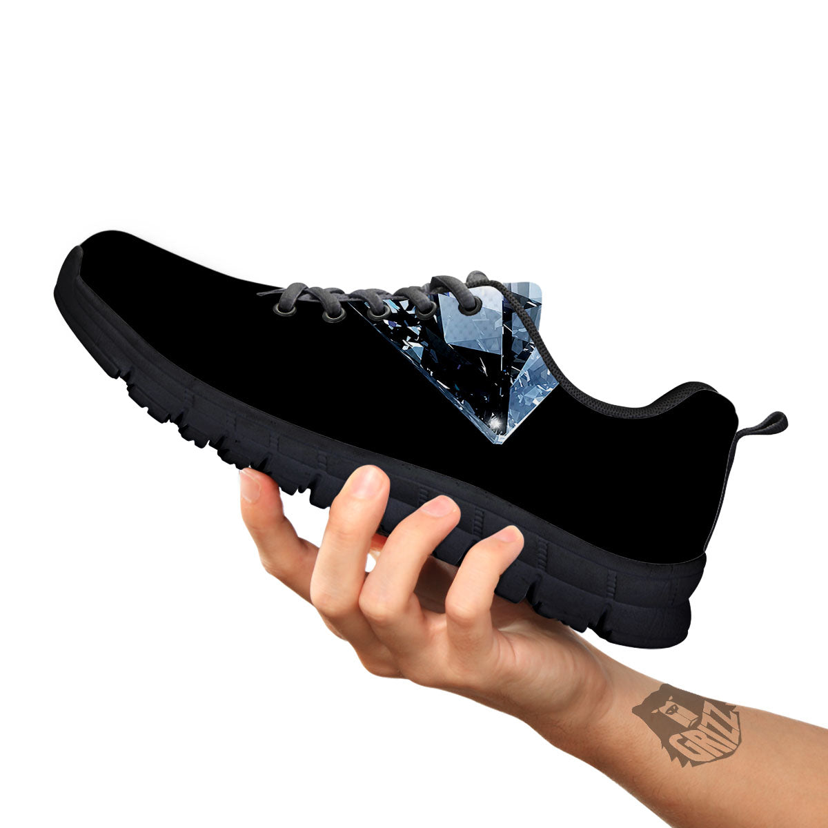 Diamond Print Black Sneaker-grizzshop