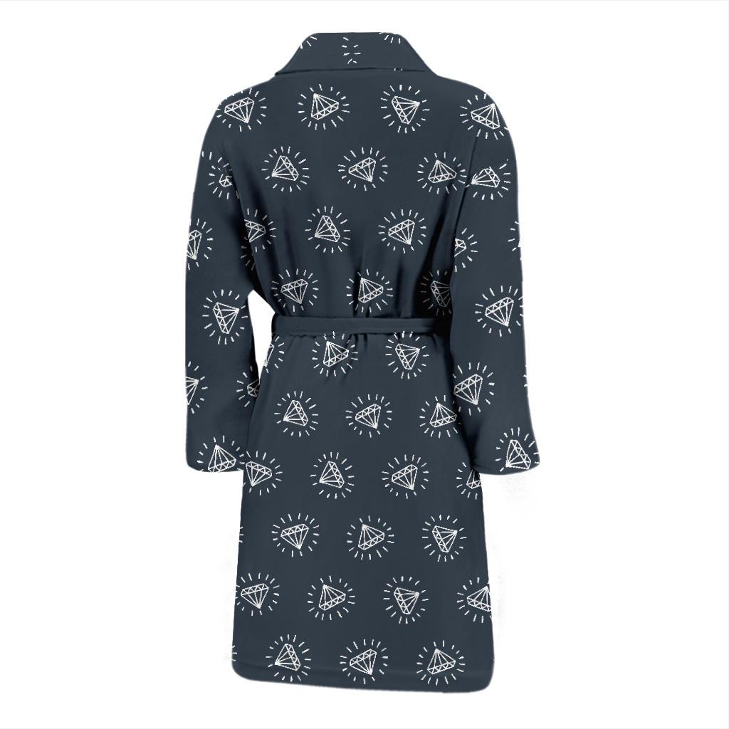 Diamond Print Pattern Men Long Robe-grizzshop