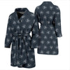 Diamond Print Pattern Men Long Robe-grizzshop