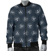 Diamond Print Pattern Men's Bomber Jacket-grizzshop