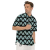 Diamond Print Pattern Men's Short Sleeve Shirts-grizzshop