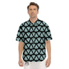 Diamond Print Pattern Men's Short Sleeve Shirts-grizzshop