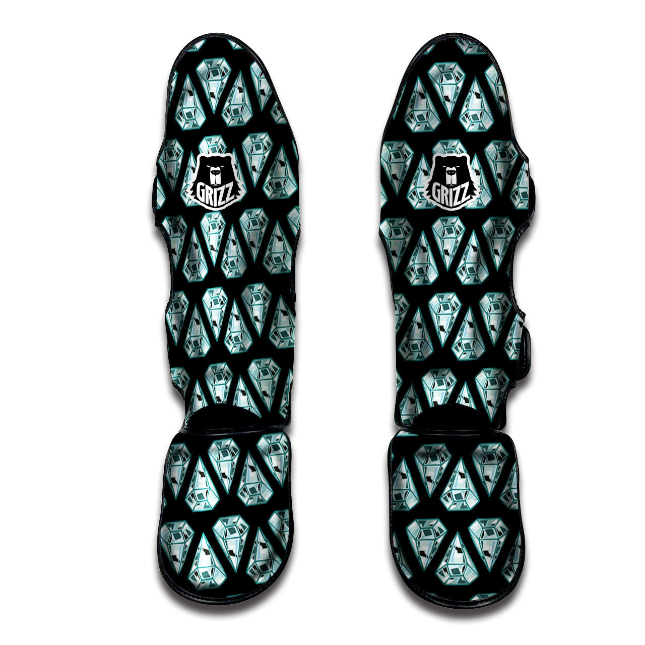Diamond Print Pattern Muay Thai Shin Guards-grizzshop