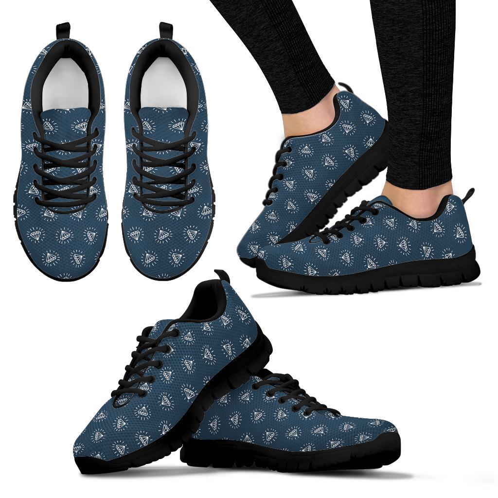 Diamond Print Pattern Sneaker Shoes For Men Women-grizzshop