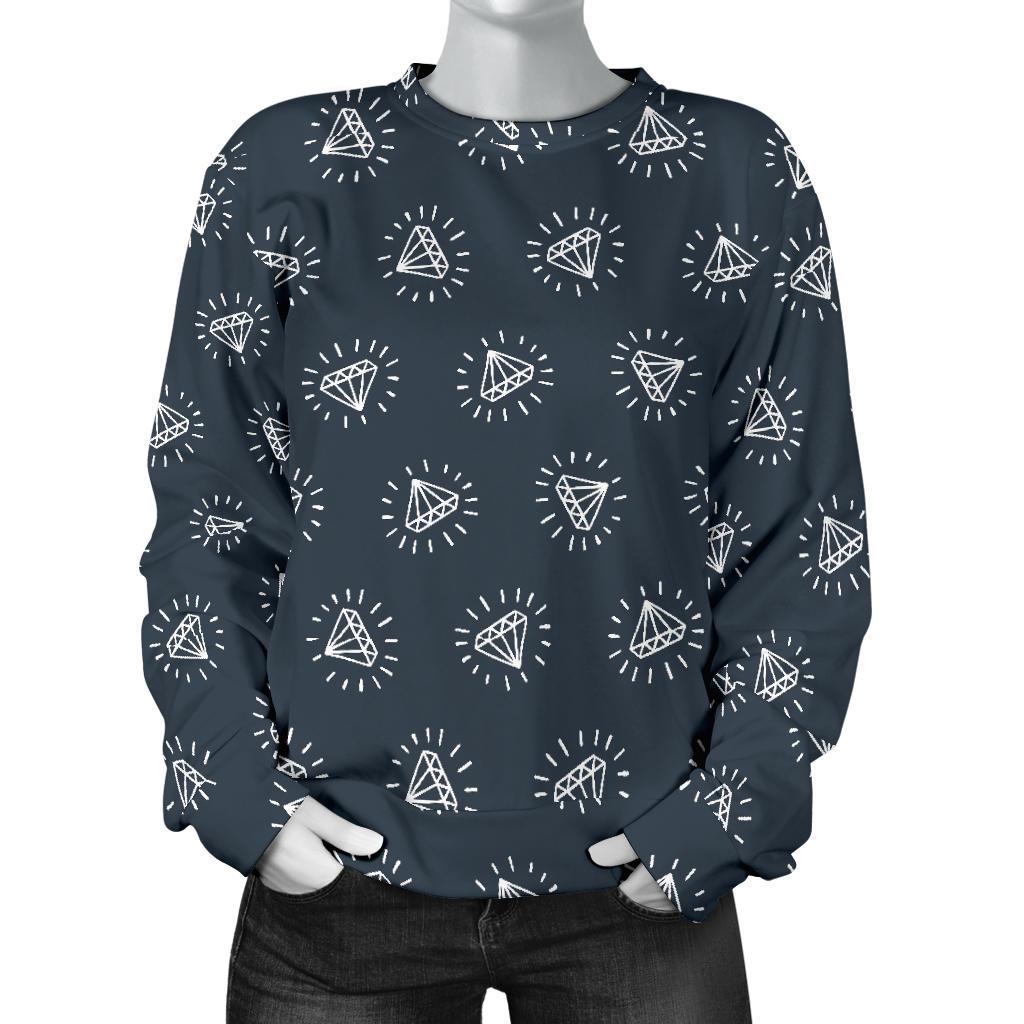 Diamond Print Pattern Women's Sweatshirt-grizzshop