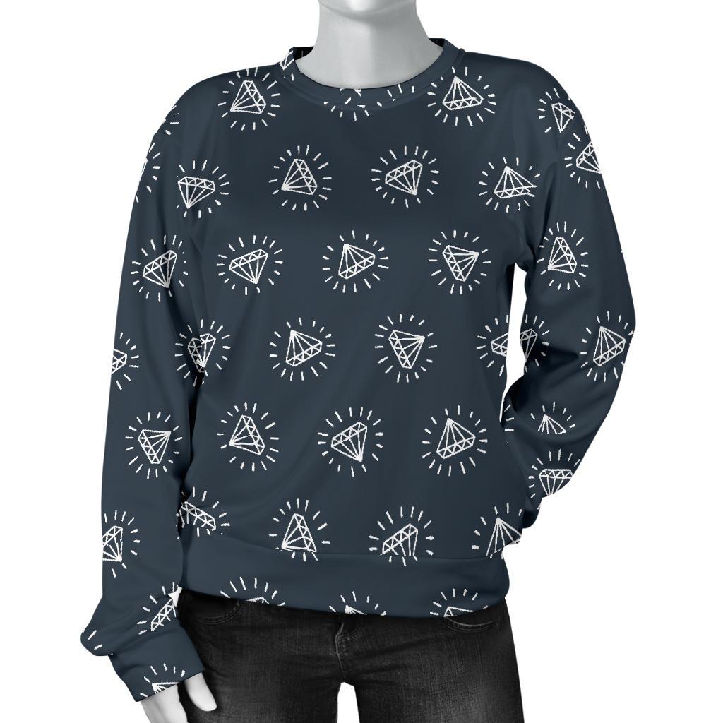 Diamond Print Pattern Women's Sweatshirt-grizzshop