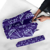 Diamond Purple Print Pattern Automatic Foldable Umbrella-grizzshop