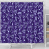 Diamond Purple Print Pattern Bathroom Shower Curtain-grizzshop