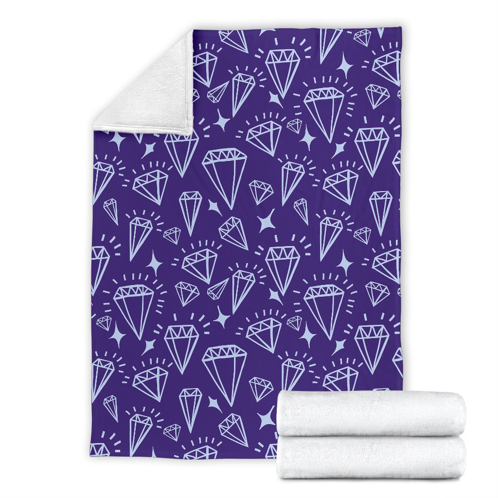 Diamond Purple Print Pattern Blanket-grizzshop