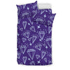 Diamond Purple Print Pattern Duvet Cover Bedding Set-grizzshop