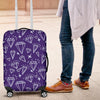 Diamond Purple Print Pattern Luggage Cover Protector-grizzshop