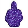 Diamond Purple Print Pattern Men Women Pullover Hoodie-grizzshop