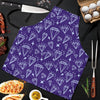 Diamond Purple Print Pattern Men's Apron-grizzshop