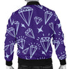 Diamond Purple Print Pattern Men's Bomber Jacket-grizzshop