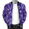 Diamond Purple Print Pattern Men's Bomber Jacket-grizzshop