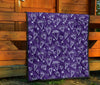 Diamond Purple Print Pattern Quilt-grizzshop