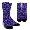 Diamond Purple Print Pattern Unisex Crew Socks-grizzshop