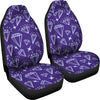 Diamond Purple Print Pattern Universal Fit Car Seat Covers-grizzshop