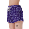 Diamond Purple Print Pattern Women's Shorts-grizzshop