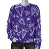 Diamond Purple Print Pattern Women's Sweatshirt-grizzshop