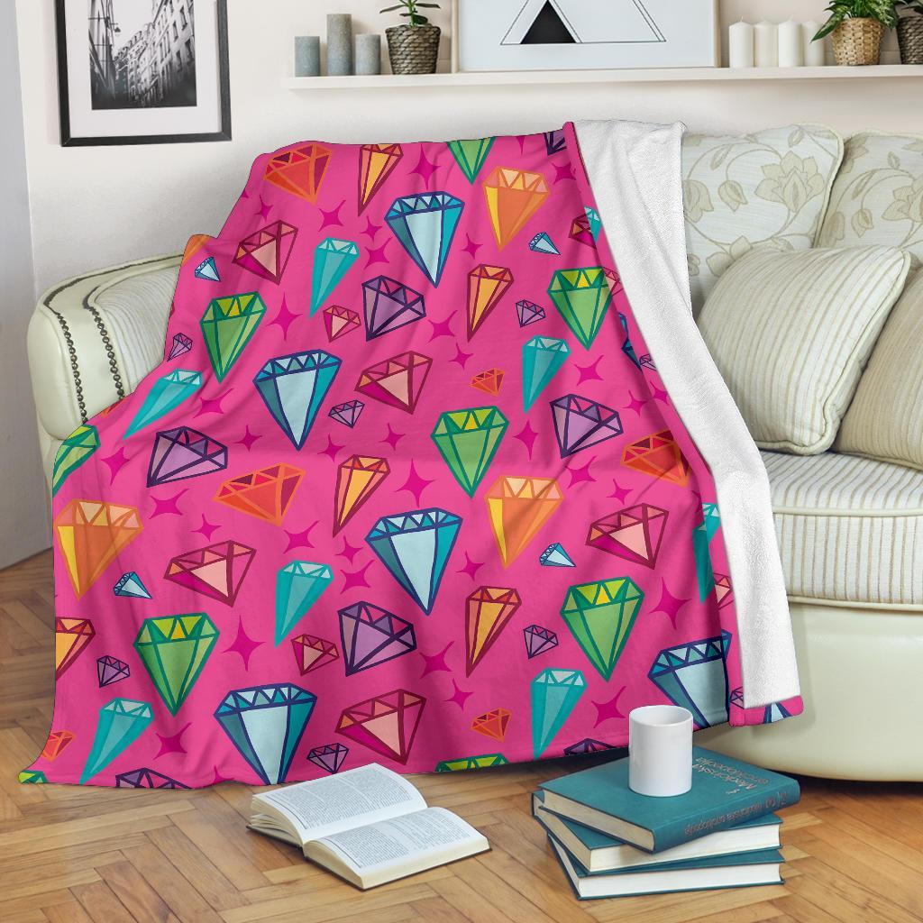 Diamond Colorful Pattern Print Blanket-grizzshop