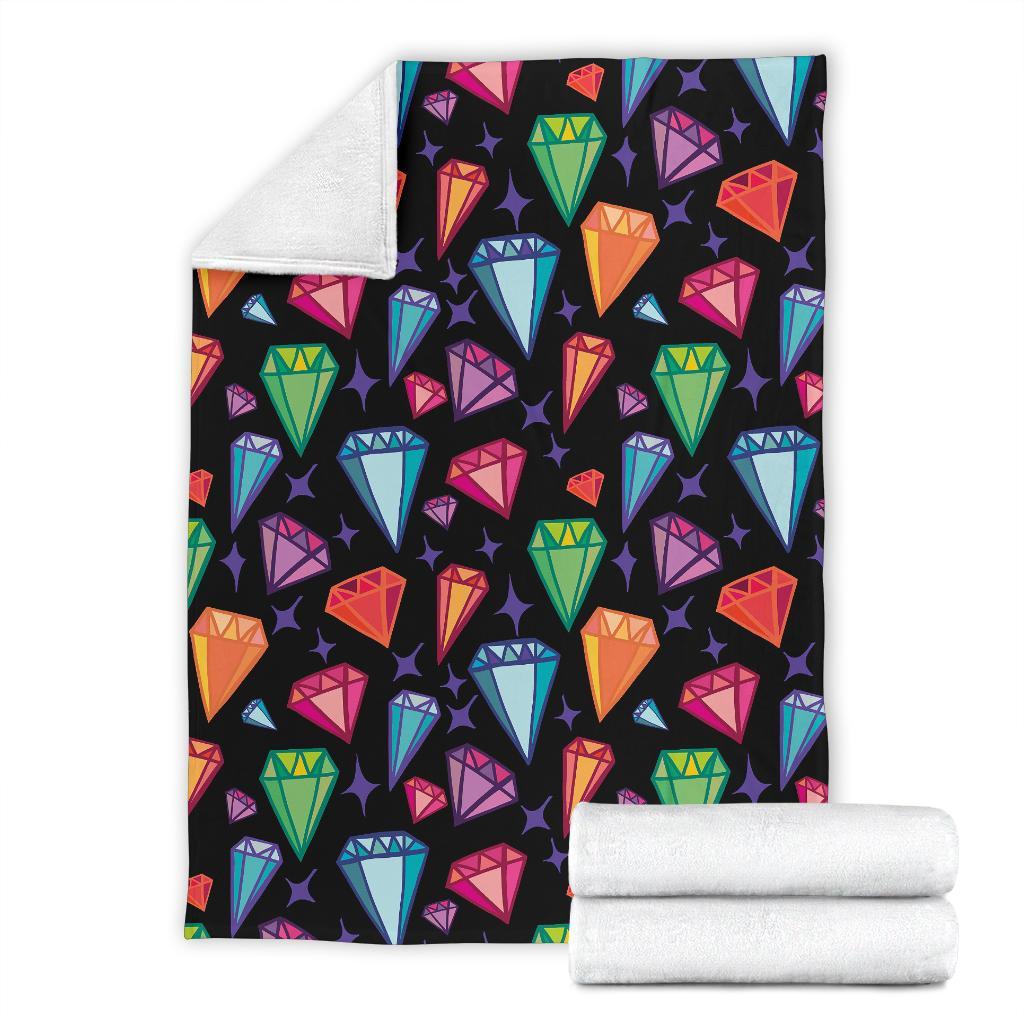 Diamond Colorful Print Pattern Blanket-grizzshop