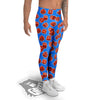 Dice Blue And Red Print Pattern Men's Leggings-grizzshop