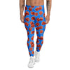 Dice Blue And Red Print Pattern Men's Leggings-grizzshop