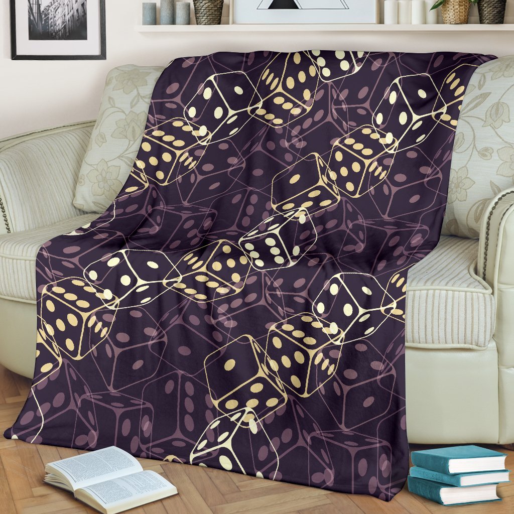 Dice Casino Pattern Print Blanket-grizzshop