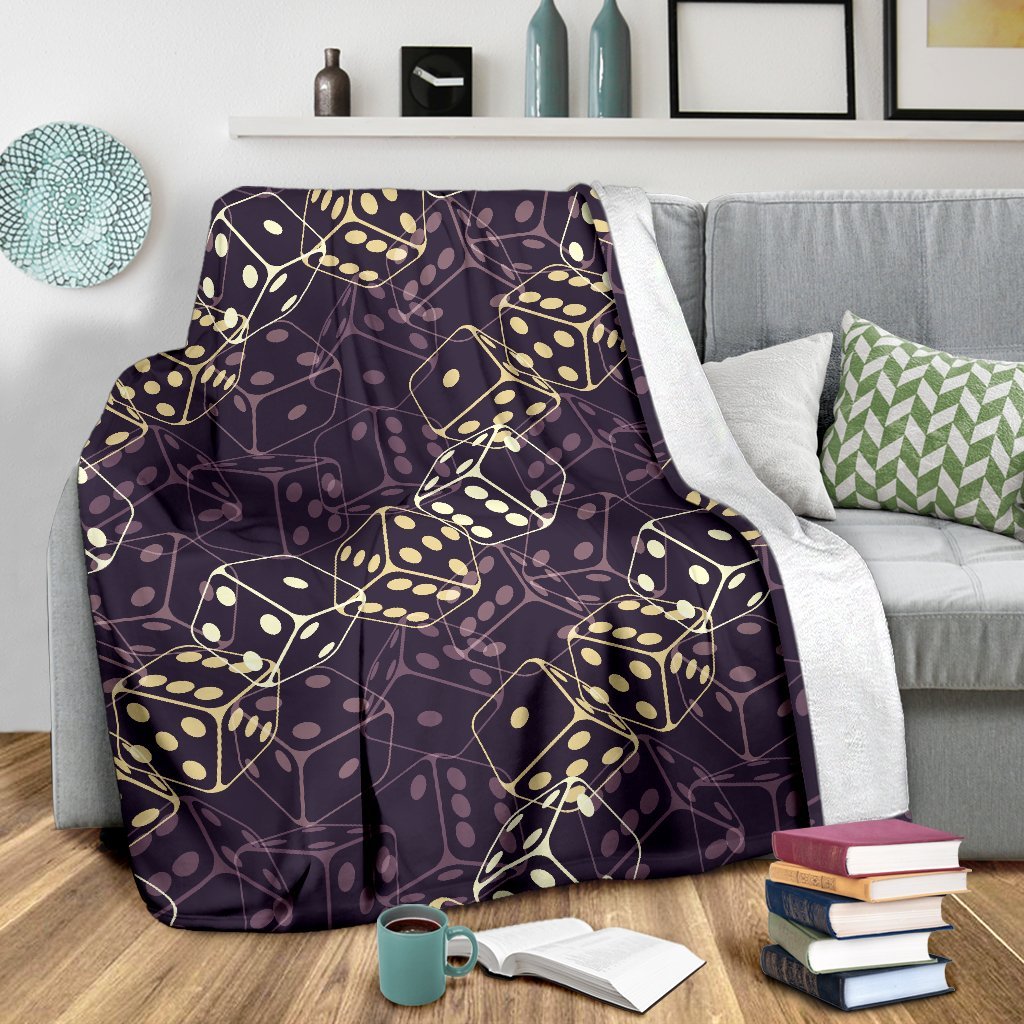 Dice Casino Pattern Print Blanket-grizzshop