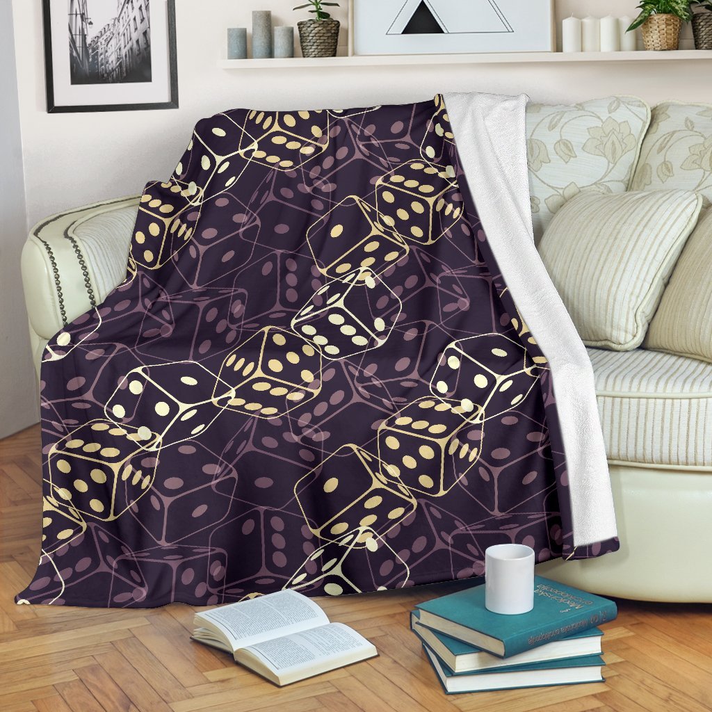 Dice Casino Pattern Print Blanket-grizzshop