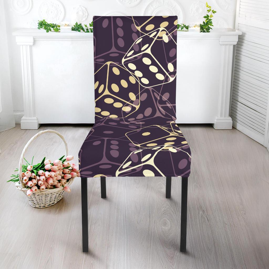 Dice Casino Pattern Print Chair Cover-grizzshop