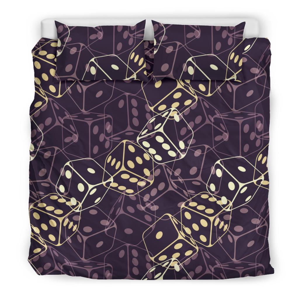 Dice Casino Pattern Print Duvet Cover Bedding Set-grizzshop