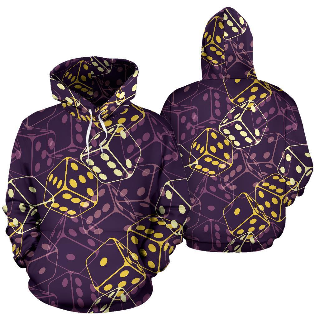 Dice Casino Pattern Print Men Women Pullover Hoodie-grizzshop