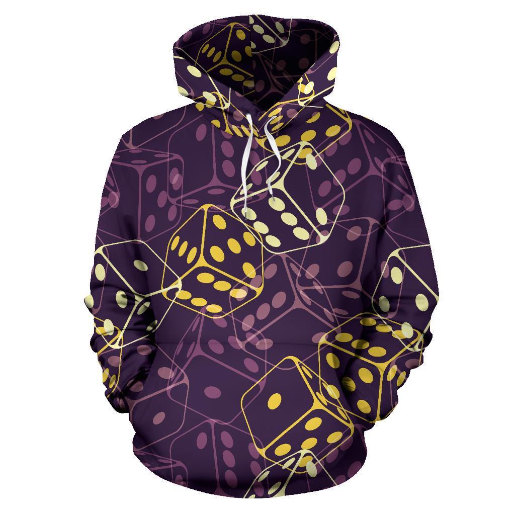 Dice Casino Pattern Print Men Women Pullover Hoodie-grizzshop