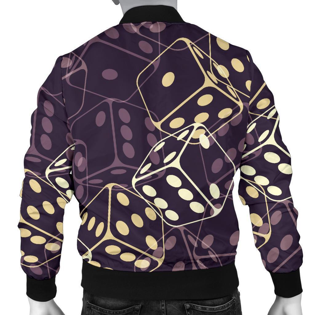 Dice Casino Pattern Print Men's Bomber Jacket-grizzshop