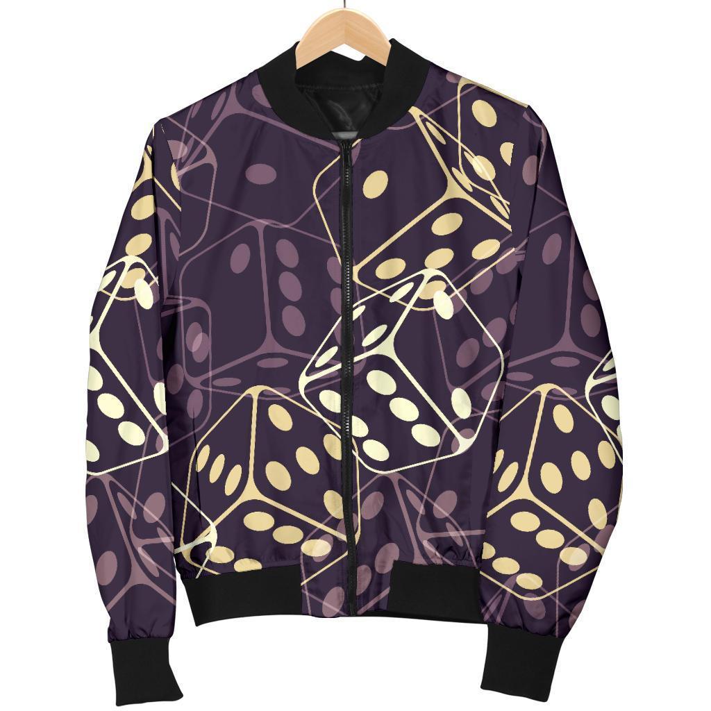 Dice Casino Pattern Print Men's Bomber Jacket-grizzshop