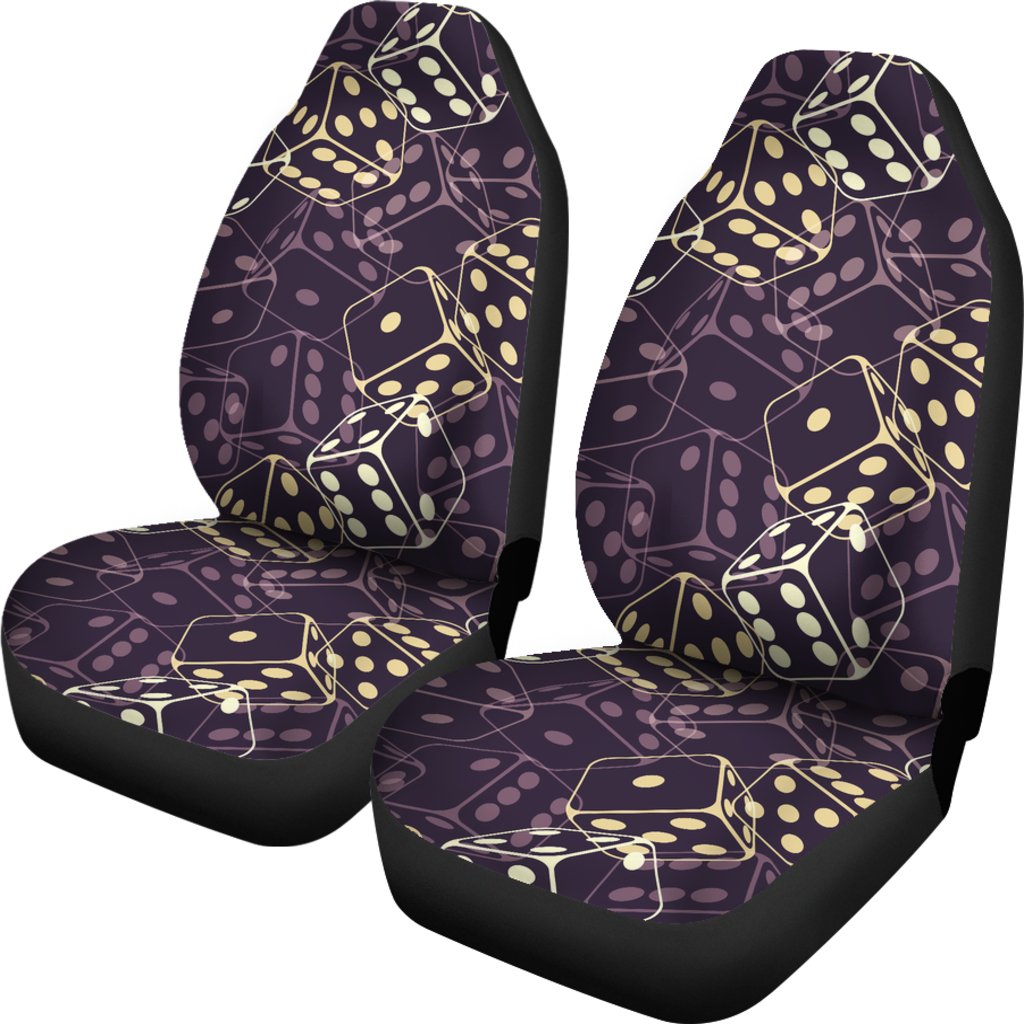 Dice Casino Pattern Print Universal Fit Car Seat Covers-grizzshop