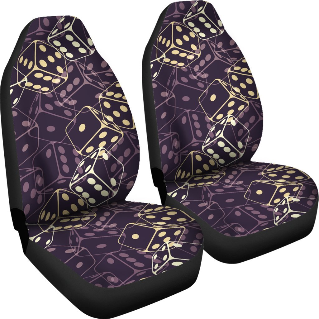 Dice Casino Pattern Print Universal Fit Car Seat Covers-grizzshop