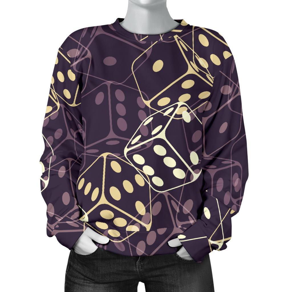 Dice Casino Pattern Print Women's Sweatshirt-grizzshop