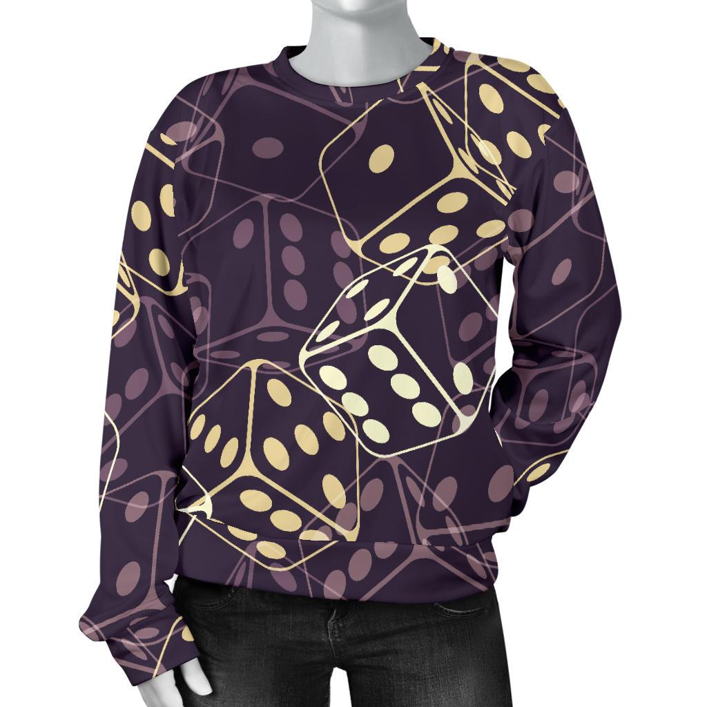 Dice Casino Pattern Print Women's Sweatshirt-grizzshop