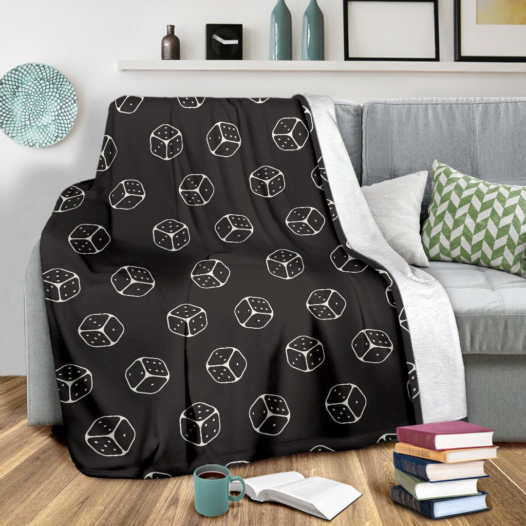 Dice Casino Print Pattern Blanket-grizzshop