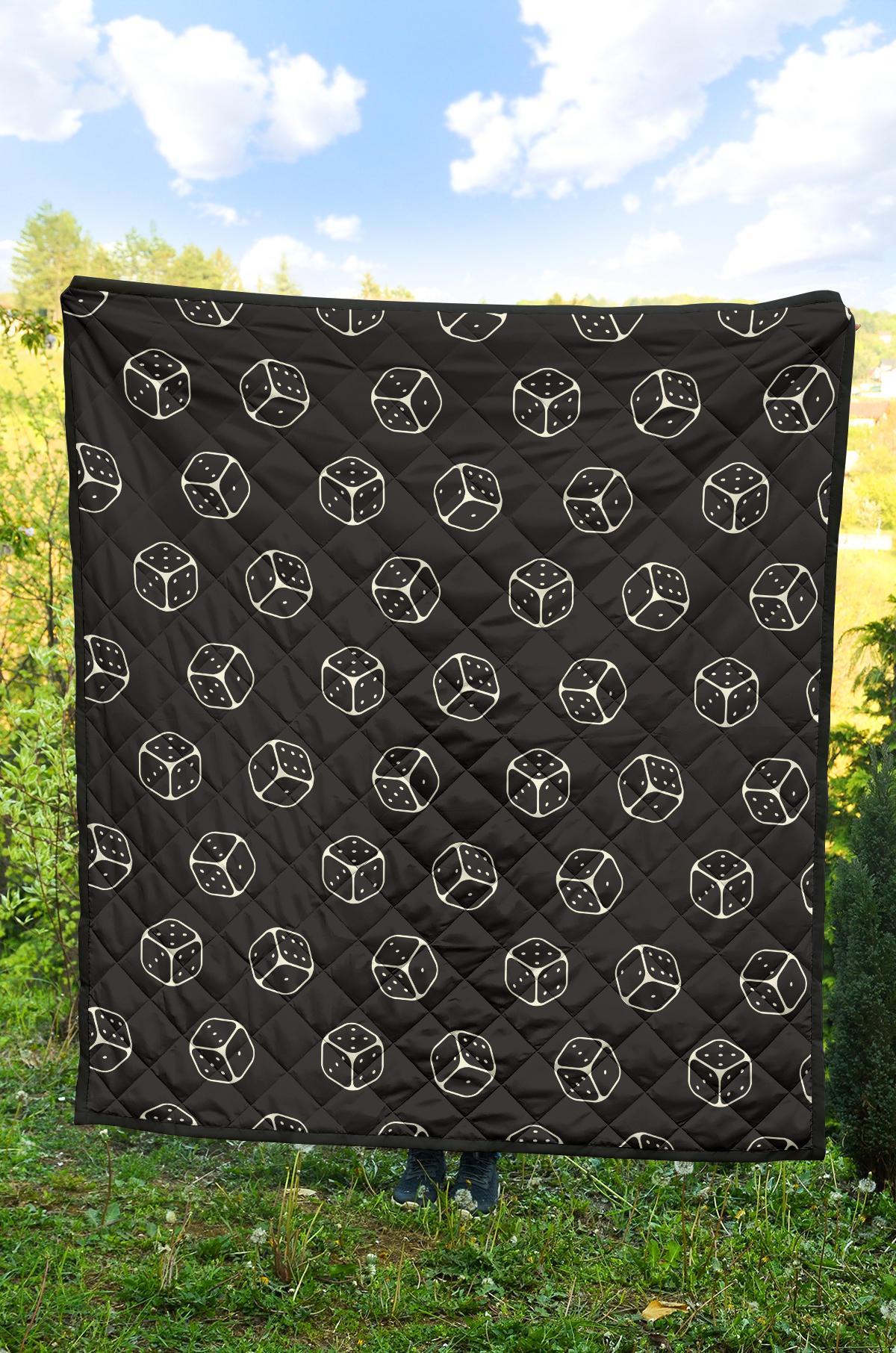 Dice Casino Print Pattern Quilt-grizzshop