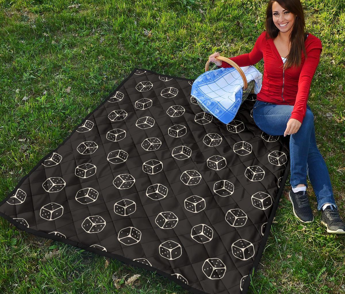 Dice Casino Print Pattern Quilt-grizzshop