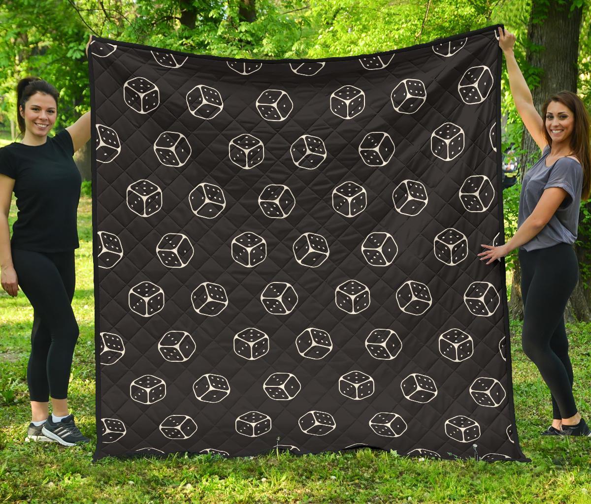 Dice Casino Print Pattern Quilt-grizzshop