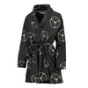 Dice Casino Print Pattern Women Long Robe-grizzshop