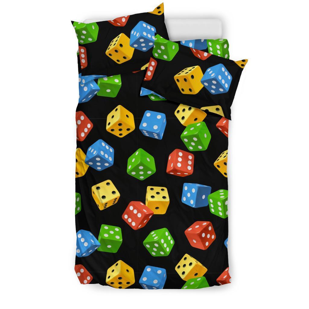 Dice Colorful Pattern Print Duvet Cover Bedding Set-grizzshop