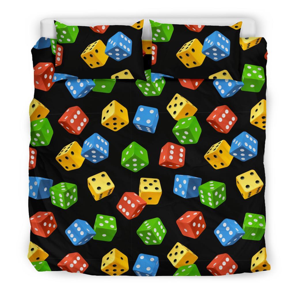 Dice Colorful Pattern Print Duvet Cover Bedding Set-grizzshop