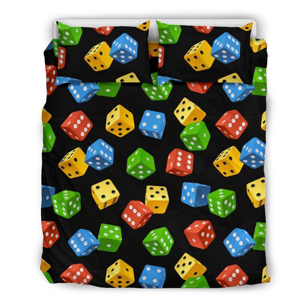 Dice Colorful Pattern Print Duvet Cover Bedding Set-grizzshop